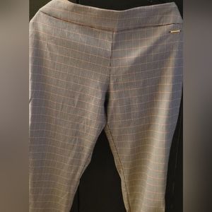 ○●COUNTERPARTS XL BLACK WHITE AND RED PLAID CASUAL PANTS●○